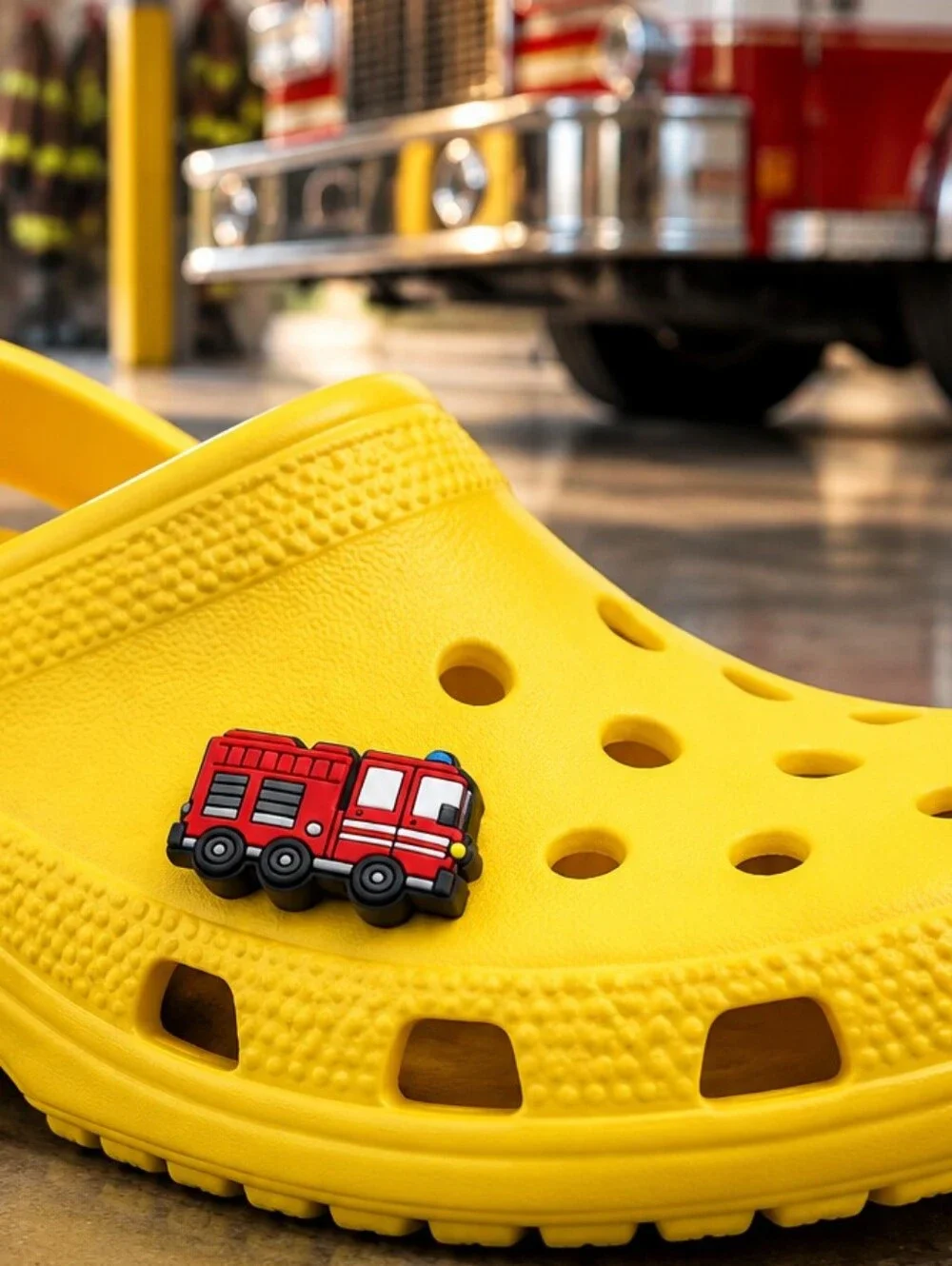 Fire Truck Croc Shoe Charm Firefighter First Responder Fire Engine Jibbitz Style